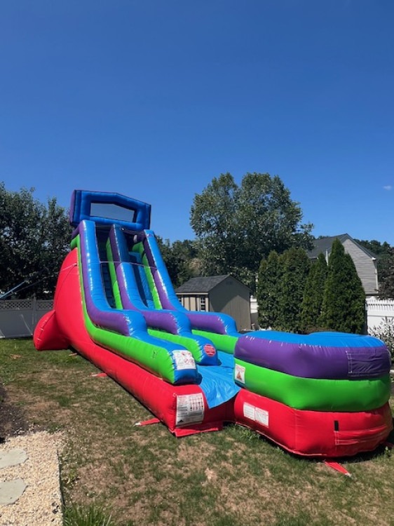 18 FT  Modular Retro Rainbow Waterslide